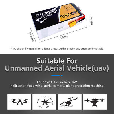 22.2V TATTU 22000mah 6S 25C Lipo Battery Long Life VTOL UAV Fixed Wing Multirotor Battery