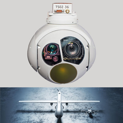 2KG 3 Axis 10KM Thermal Imaging UAV Pod Jarak Jauh 50m~4KM Mulai Inframerah HXTS02