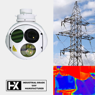 Fungsi Penargetan 2.5KG Kamera Termal Drone 640X512 VTOL Kamera UAV Gimbal PTZ HXTS03