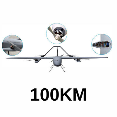 50km 100km lange Strecken-Brummen-faltbare örtlich festgelegte Wing Drone With Thermal Camera-Hülse HXCG468