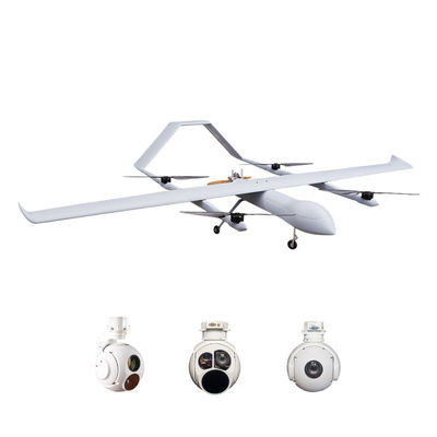 HX4HFW460 30KG VTOL फिक्स्ड विंग ड्रोन सर्वेक्षण 3D 4D मैपिंग पुलिस समुद्री निरीक्षण सुरक्षा सैन्य UAV कैमरा पॉड