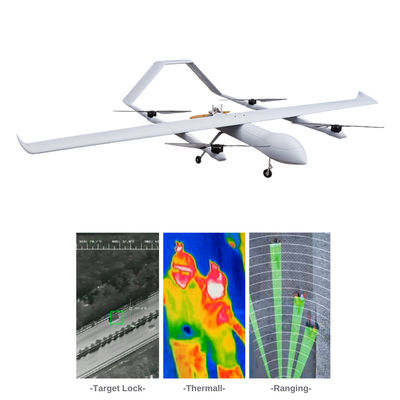 Oil Powered 30KG Thermal Imaging Drone Security Inspection Military VTOL UAV PTZ HX4HFW460