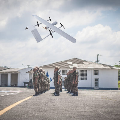Spurhaltung VTOL lange Strecken-Militärbrummen HX4HFW460 Kamera-Hülsen-von militärischen örtlich festgelegten Wing Drones