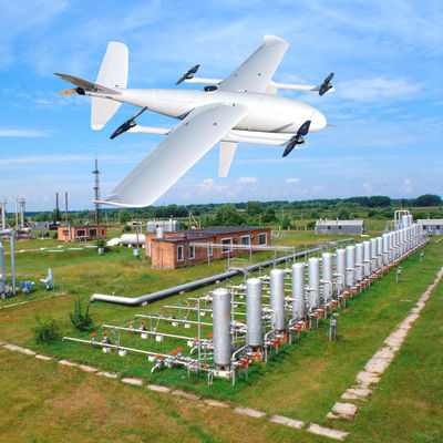 Muat Thermal Pod 30X Camera VTOL Security Pesawat UAV 4800m Ketinggian Penerbangan HXAYK-250