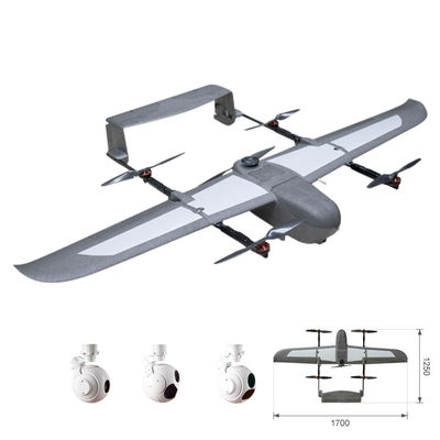 Long Range Industrial Inspection Drone UAV VTOL 2KG Payload 1700mm Wingspan