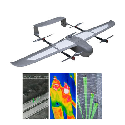 Thermal Imaging Military VTOL UAV 90Min Flight Time 2KG Payload Capacity